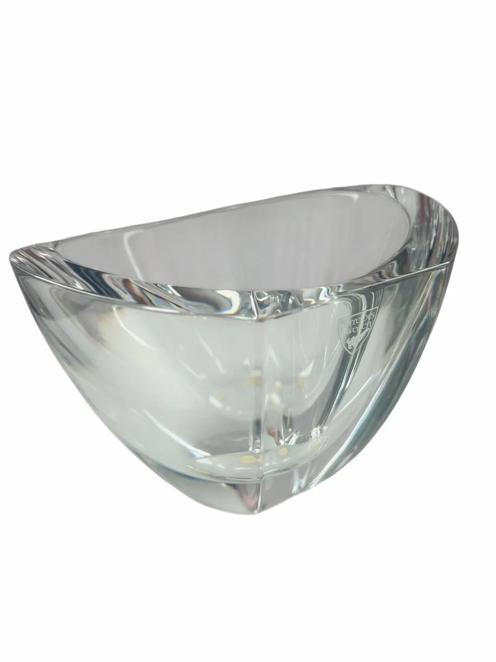 Orrefors Mirror SkalBowl Cut Crystal Bowl